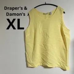 Draper's & Damon's 【XL】イエロー タンクトップ　透け感あり
