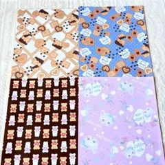 国内作家 cotton shower A4デザペ おすそ分け 4種 40枚