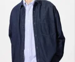 タグ付き　未使用ユニクロ　デニムオーバーシャツ長袖 Sサイズ　メンズ