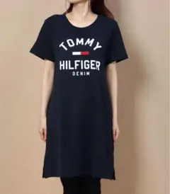 TOMMY HILFIGER 半袖ワンピース XS ネイビー