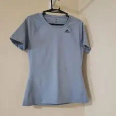 adidas アディダス シャツ くすみブルー スポーツ レディース