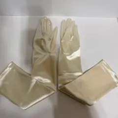 【結婚式・新婦小物】シャンパンゴールド サテン ロングウェディンググローブ