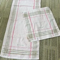 未使用　BURBERRY バーバリー　フェイスタオル　ウォッシュタオル　ピンク