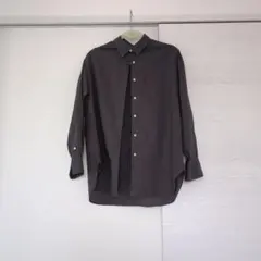 SLOBE IENA綿麻シャツ　ダークグレーのサムネイル