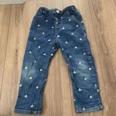 【プティマイン】ミッキーマウスデニムパンツ 100cm