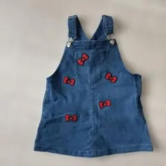 プティマイン　デニム ジャンバースカート ハローキティ