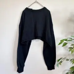 【SHEL'TTER】シェルター　クロップド丈ニットトレーナー　黒　y2k 美品