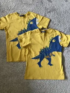恐竜プリント Tシャツ 2枚セット 120
