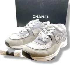 CHANEL✨シャネル　スニーカー　スエード　ココマーク　グレー　39 付属品付 CHANEL✨シャネル スニーカー スエード ココマーク グレー 39 付属品付