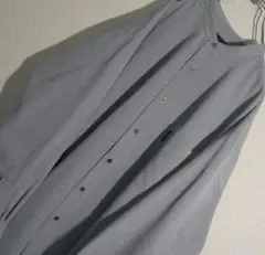 単色 シンプル 古着 オーバーサイズ ノーカラー シャツ