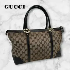 グッチ GUCCI ミニボストンバッグ GG柄 キャンバス×レザー K1412 