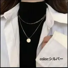 신품 2연 목걸이 코인 뱀 체인 실버 여성