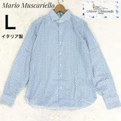 極美品✨マリオムスカリエッソ 花柄 総柄 シャツ L イタリア製 ナポリ 高級のサムネイル
