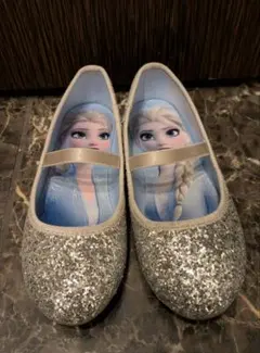 H&M アナと雪の女王 グリッターバレエシューズ シルバー エルサ
