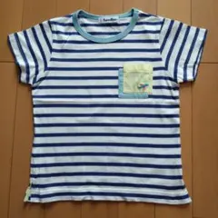 familiar 青白ストライプ Tシャツ 100cmのサムネイル