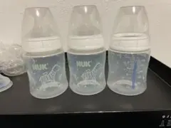未使用,美品！NUK 哺乳瓶 3本セット + 乳首　数種類付き