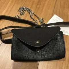 ブラックレザー ボディバッグ・ウエストポーチ