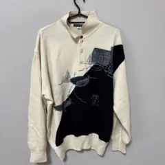 HARDY AMIES SPORT アイボリー　ニット　大きいサイズ　LLのサムネイル