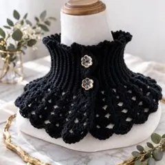UVコット糸使用ネックカバー&ネックウォーマー♡ブラック