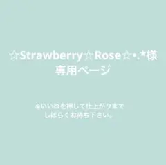 ☆Strawberry☆Rose☆•.*様専用オーダーページ