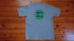 ザノースフェイス　Tシャツ　バックプリント　ヘビーウェイト　Мサイズ　グレー　L