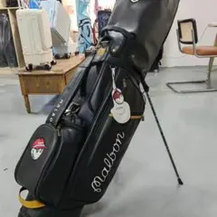 即日発送 マルボンゴルフ キャディバッグ Malbon Golf バック 黒HH 即日発送 マルボンゴルフ キャディバッグ Malbon Golf バック 黒