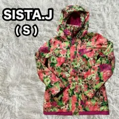 【SISTA.J】花柄 中綿ジャケット S 防寒 スノボ スキーウェア ピンク