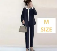 フォーマルスーツ パンツスーツ ネイビー　セレモニースーツ　卒入学式