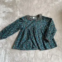 テータテート　花柄襟付き長袖ブラウス　120サイズ