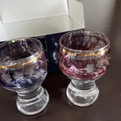 新品　ボヘミアグラス2個セット