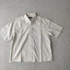 old uniqlo チェック シャツ 短丈 ボックスシルエット　l
