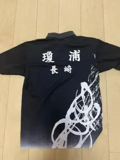 バドミントン ウェア　青黒　背面　瓊浦