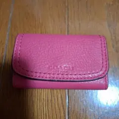 COACH ピンク レザー キーケース