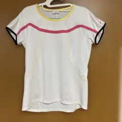 ellesse エレッセ テニスウェア Tシャツ ホワイト/ピンク/イエロー