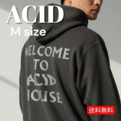 ACID アシッド パーカー ロゴ プルオーバー パーカー ブラック