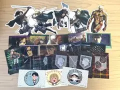 進撃の巨人 ホログラムステッカーセット 一番くじ〜壁の外の世界〜