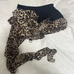 ヒョウ柄 スカート アシンメトリー