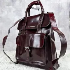 A4可 美品 Dr.Martens キャンバス バッグパック 白 ベルト ボルド