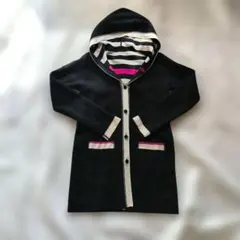 フード付きブラックカーディガン　リバーシブル