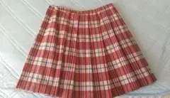 赤チェックスカート  クロコダイル