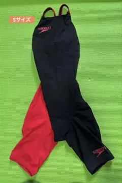 speedo スポーツ用水着 黒/赤 ハイバック