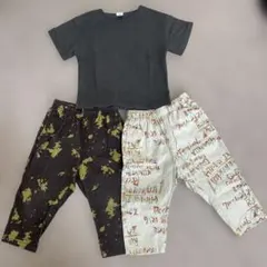 マーキーズ　パンツ 90サイズ　　茶色Ｔシャツ　100サイズ　セット