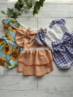 【特売品】犬服 ワンピース ハンドメイド 3枚セット
