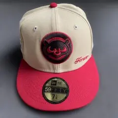 New Era 59FIFTY ベージュ/レッドキャップ
