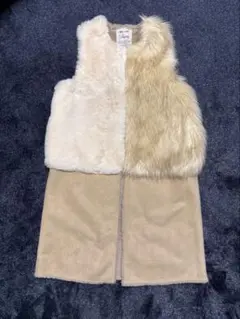 【美品】Priority プライオリティ フェイクファー ロングベスト ジレ