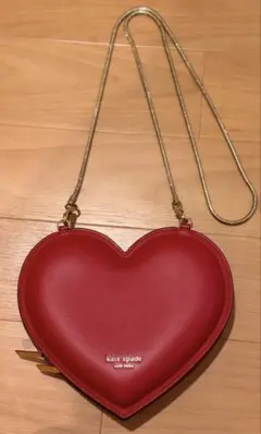 kate spade ハート型ショルダーバッグ 赤