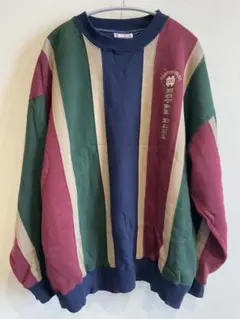 ストライプデザイン スウェット トレーナー