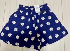 新品　プティマイン　レトロ花柄キュロット　100cm