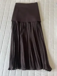 ZARA COMBINED PLEATED KNIT SKIRT Sサイズ