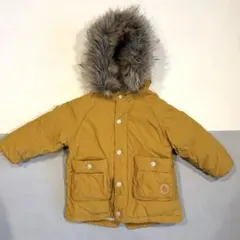 【値下げ】ZARA マスタード ダウンコート　86cm